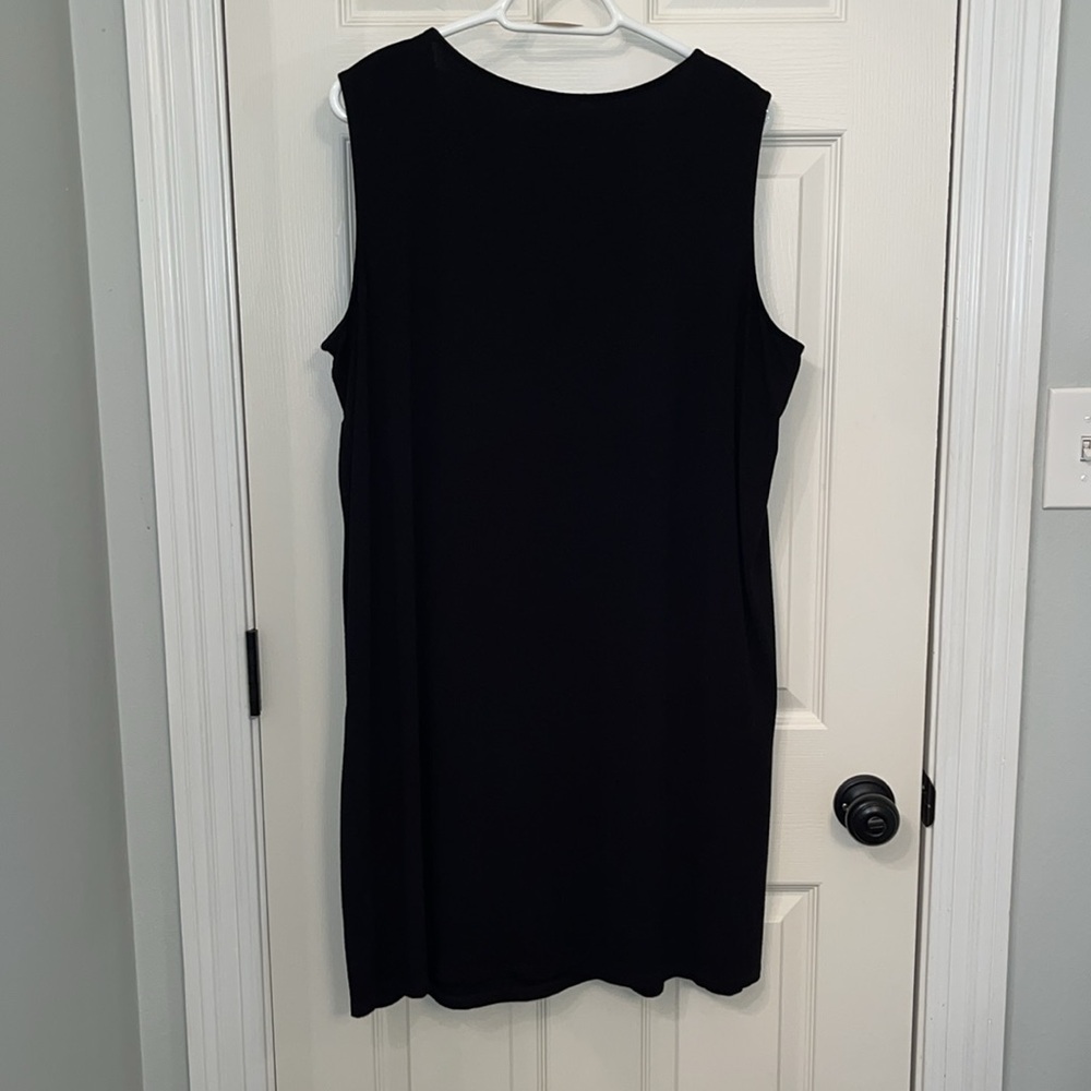 Eileen Fisher Sleeveless Crossover Jersey Dress Size XL Classic Comfort Casual - Picture 5 of 11